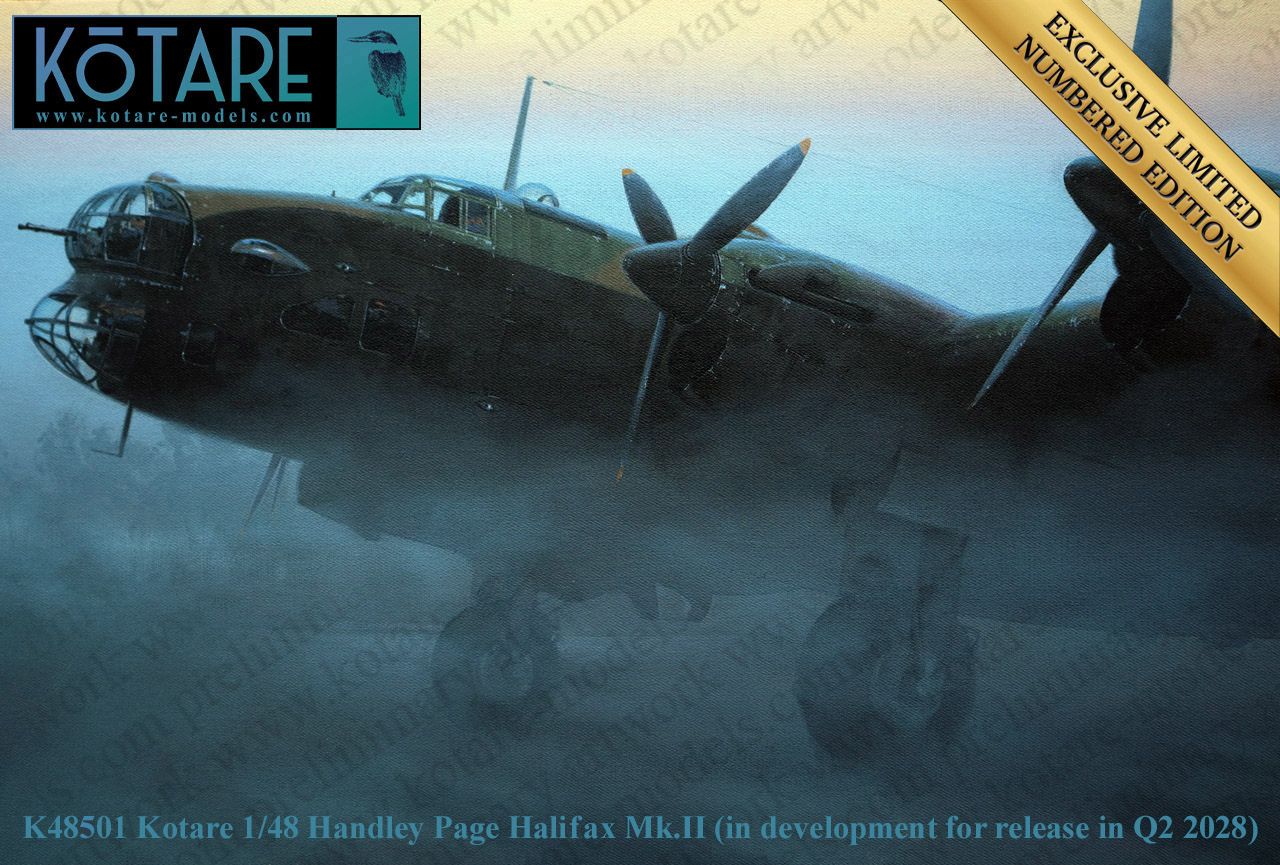 K48501 Kotare 1/48 Halifax Mk.II -EXCLUSIVE LIMITED NUMBERED EDITION